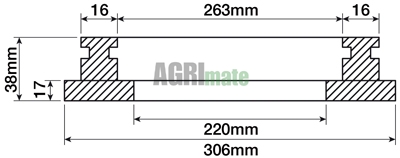 Technical drawing for BRAKE PISTON
Ø 306 MM – T 37.8 MM