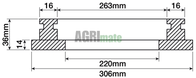 Technical drawing for BRAKE PISTON
Ø 306 MM – T 35.9 MM