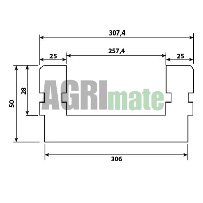 Technical drawing for BRAKE PISTON
Ø 306 MM