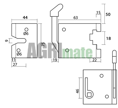 Technical drawing for DOOR LOCK
LEFT