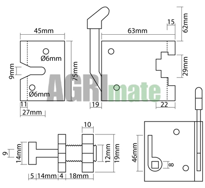 Technical drawing for DOOR LOCK
RIGHT