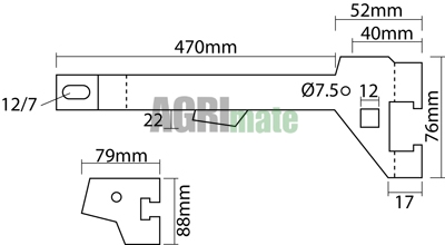 Technical drawing for DOOR HANDLE WITHOUT LOCK
RIGHT – INNER