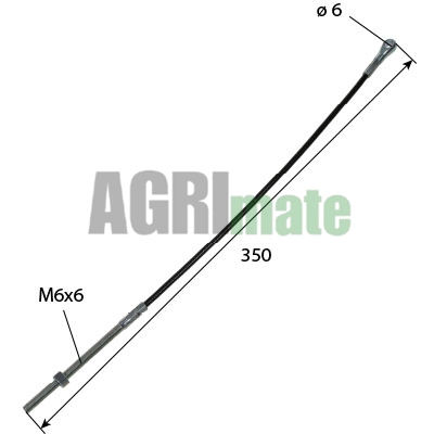 Technical drawing for CAB DOOR CABLE