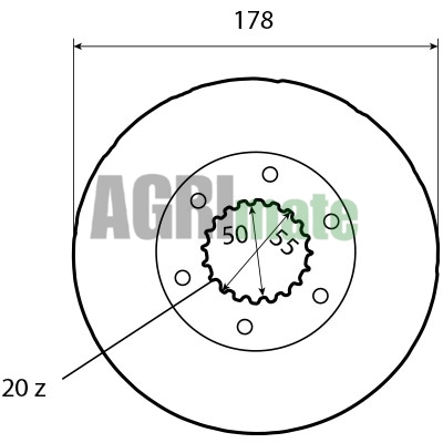 Technical drawing for BRAKE FRICTION DISC
Ø 178 MM