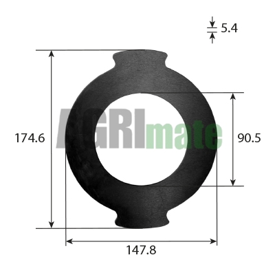 Technical drawing for INTERMEDIATE DISC
Ø 90.7 X 175 MM – T 5.4 MM