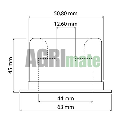 Technical drawing for BRAKE ROD SEAL
Ø 63.24 MM – L 46.5 MM