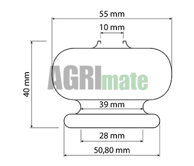 Technical drawing for BREAK ROD BOOT