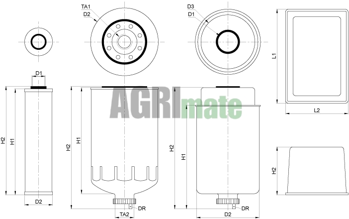 Technical drawing for FUEL FILTER
WATER SEPARATOR