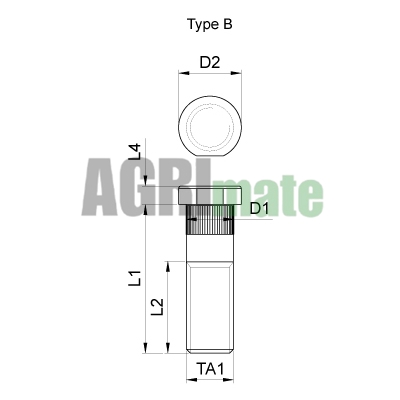 Technical drawing for WHEEL STUD
M18 – L 55 MM