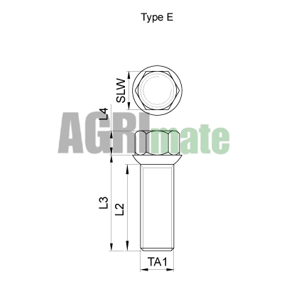 Technical drawing for WHEEL STUD
M20 X 1.5