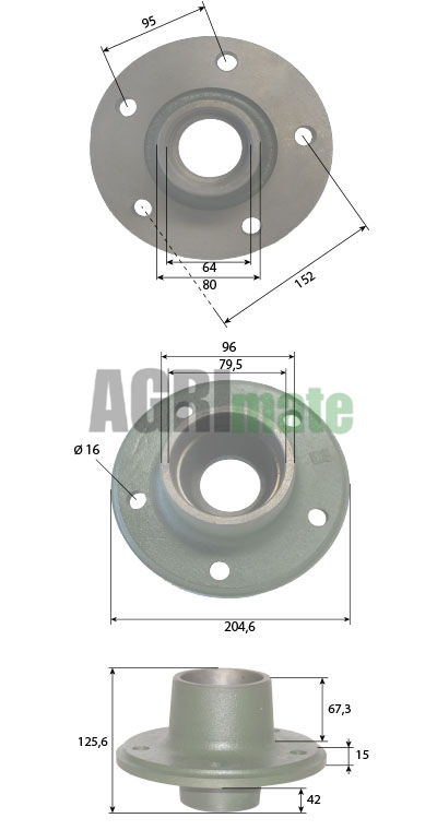 Technical drawing for WHEEL HUB