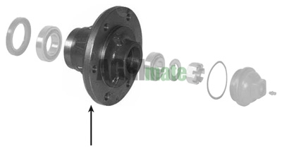 Technical drawing for FRONT WHEEL HUB