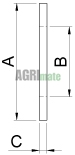 Technical drawing for TAB WASHER
Ø 32.05 X 55.25 X 3.6 MM