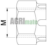 Technical drawing for CASTELLATED NUT
1”
