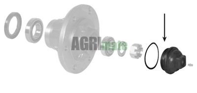 Technical drawing for WHEEL HUB CAP