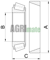 Technical drawing for BEARING
INNER – Ø 38.1 X 65 X 18 MM