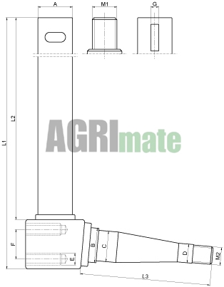 Technical drawing for STEERING SPINDLE
LH – Ø 38 MM – L 295 MM