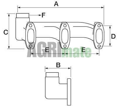 Technical drawing for EXHAUST MANIFOLD