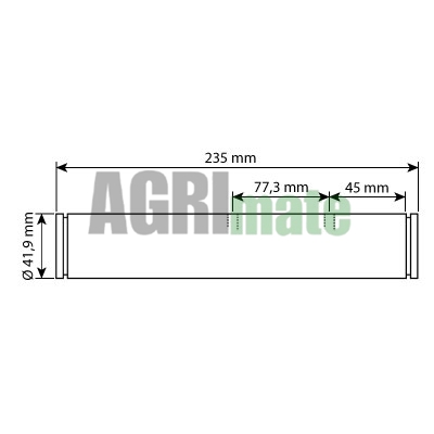 Technical drawing for FRONT AXLE CENTRE BEAM PIN