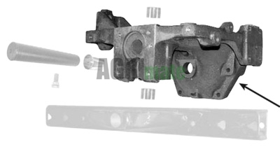 Technical drawing for FRONT AXLE SUPPORT