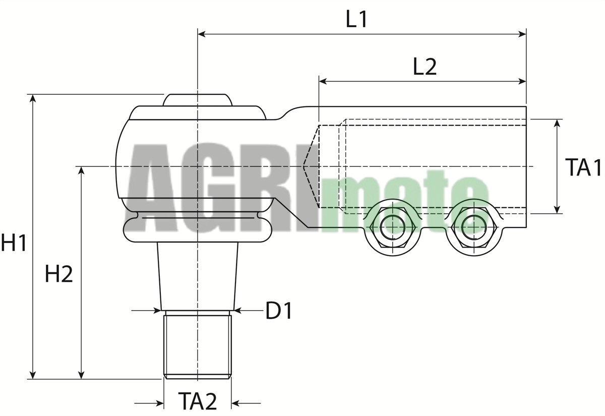 Technical drawing for TIE ROD OUTER