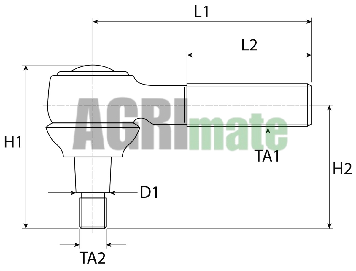 Technical drawing for TIE ROD OUTER