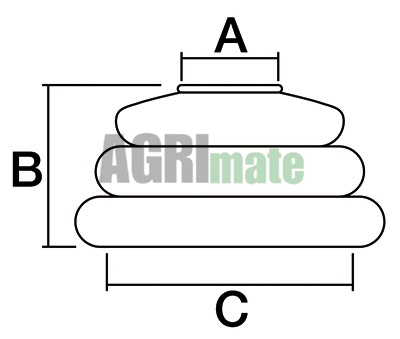 Technical drawing for TIE ROD DUST PROTECTOR
Ø 18 x 50 x 25 MM