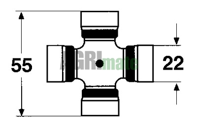 Technical drawing for STANDARD DRIVE SHAFT 1002 – L = 0710
1” 3/8-6Z x 1” 3/8-6Z – Ooc/Oa