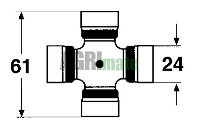 Technical drawing for STANDARD DRIVE SHAF 1003 – L = 1010
1 3/8”(6) x 1 3/8”(6) – Ov/1