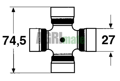 Technical drawing for STANDARD DRIVE SHAF 1005 – L = 1210
1 3/8”(6) x 1 3/8”(6) – Ov/1