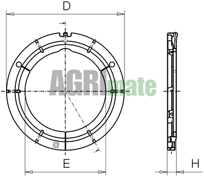 Technical drawing for SLIDING RING
SERIE S6/H7/G5/G7