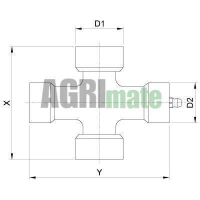 Technical drawing for CROSS KIT STAND. WIDE-ANGLE GREASE NIP.ON THE DIE
22 x 76 – S2 – G2