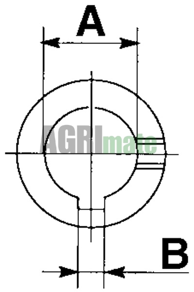 Technical drawing for STANDARD YOKE BORE WITH KEYWAY AND SCREW
Ø 35 – 30.2 x 79.4  – M12 – B5