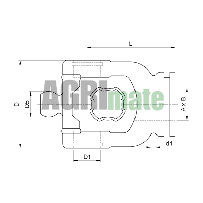 Technical drawing for WIDE-ANGLE YOKE FOR TUBE
(44.7 x 3.75) 3.S4 – 22 x 86 – S4