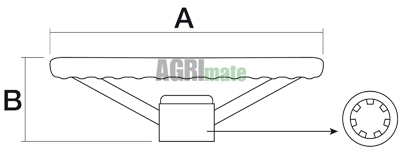 Technical drawing for STEERING WHEEL
450.0 mm