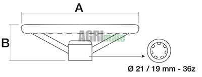 Technical drawing for STEERING WHEEL
450.0 mm