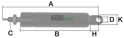 Technical drawing for GAS SPRING