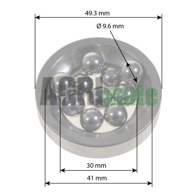 Technical drawing for BEARING
Ø 41 X 49.3 X 9.6 MM