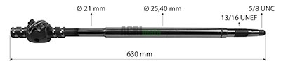Technical drawing for STEERING SHAFT
L 630 MM