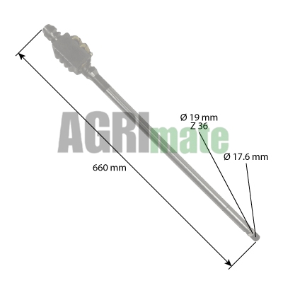 Technical drawing for STEERING SHAFT
Ø 21 MM – L650 MM