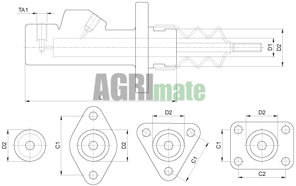 Technical drawing for CLUTCH MASTER CYLINDER
VERSION ECONOMIQUE