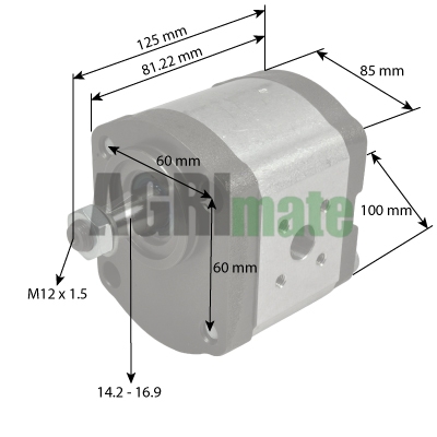 Technical drawing for HYDRAULIC PUMP