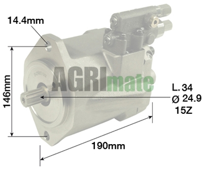Technical drawing for HYDRAULIC PISTON PUMP
A10VNO – VARIABLE FLOW – OPEN CIRCUIT