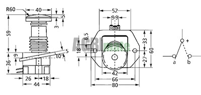 Technical drawing for CONTROL VALVE SWITCH