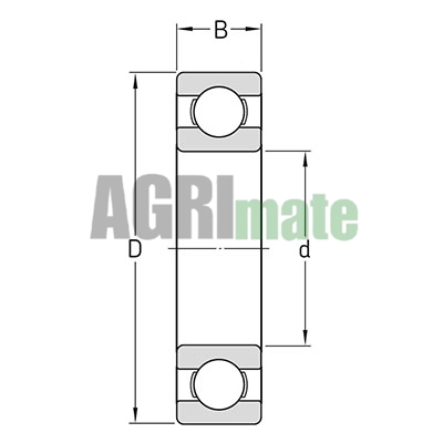 Technical drawing for SINGLE ROW DEEP GROOVE BALL BEARING
55 x 100 x 21 mm