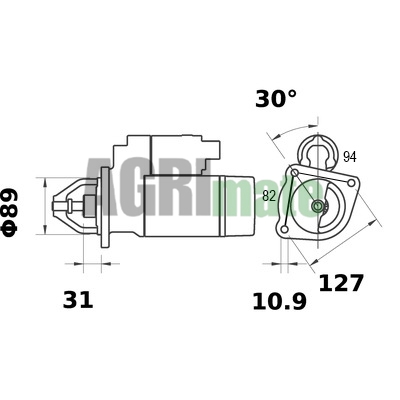 Technical drawing for STARTER
24 V – 4 kW – 11Z