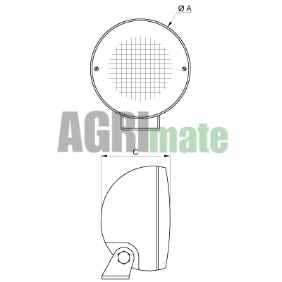 Technical drawing for LED WORK LIGHT
27W – 2200 lm