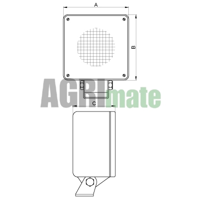 Technical drawing for LED WORK LIGHT
27W – 2200 lm