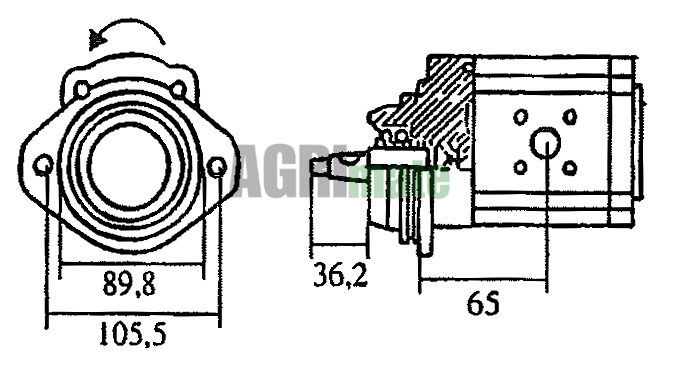 Technical drawing for HYDRAULIC PUMP