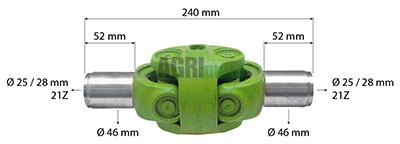 Technical drawing for UNIVERSAL JOINT
AL63619